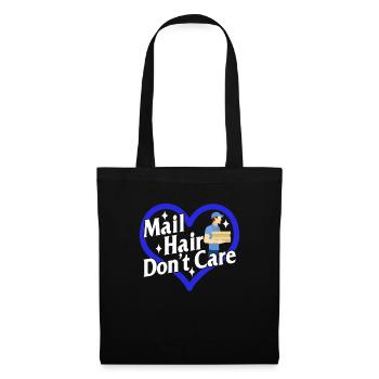Mailman Shirt, Mail Hair Don't Care Tee, Funny - Tote Bag - black - Front