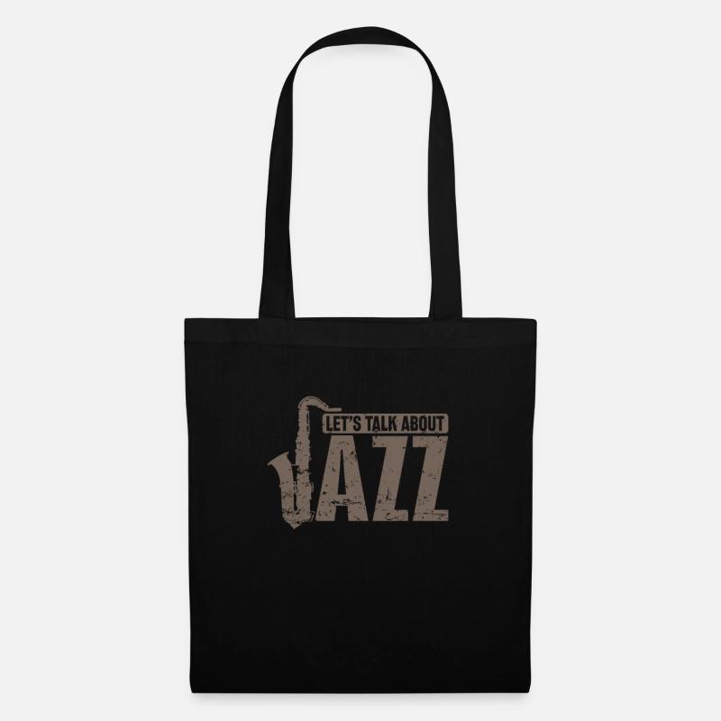 Let*s Talk about Jazz Saxophon Blues - Stoffbeutel - Schwarz