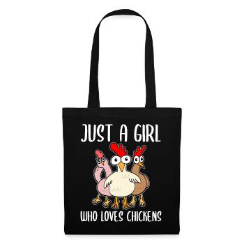 Drôles de poulets Amateurs de poulet disant cadeau - Sac en tissu - noir - Devant
