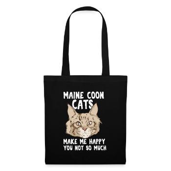 Les chats Maine Coon me rendent heureux pas tellement - Sac en tissu - noir - Devant
