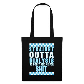 Chemise de dialyse, t-shirt de dialyse tout droit, - Sac en tissu - noir - Devant
