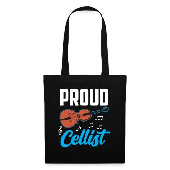 Proud cellist cello cellist cello musician - Tote Bag - black - Front