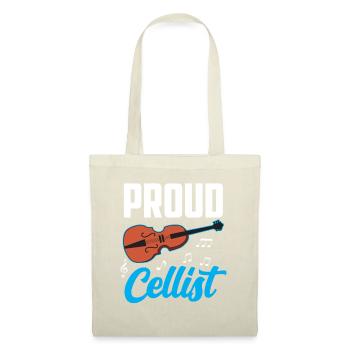 Stolze Cellistin Cellos Cellist Cello Musiker - Stoffbeutel - Natur - Vorne