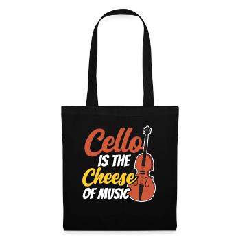 Le violoncelle est le fromage de la musique violoncelliste violoncelliste - Sac en tissu - noir - Devant