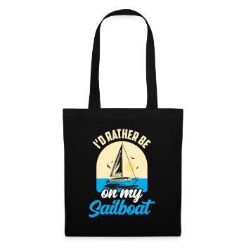 Je préfère naviguer sur mon voilier - Sac en tissu - noir - Devant