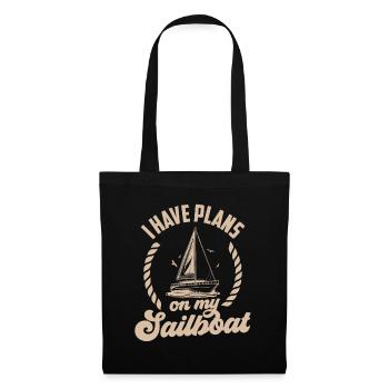 J’ai des projets pour mes voiliers voiliers - Sac en tissu - noir - Devant