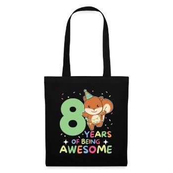 Écureuil pour les enfants de 8 ans huit ans - Sac en tissu - noir - Devant