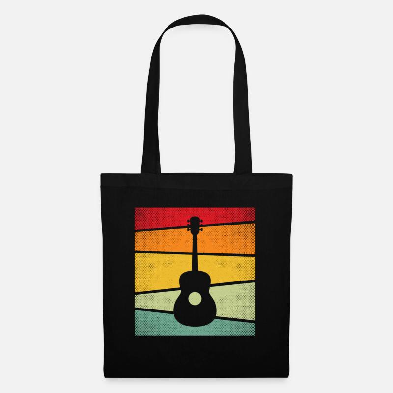 Gitarre Retro - Stoffbeutel - Schwarz