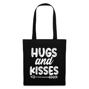 Câlins et baisers - Sac en tissu - noir - Devant