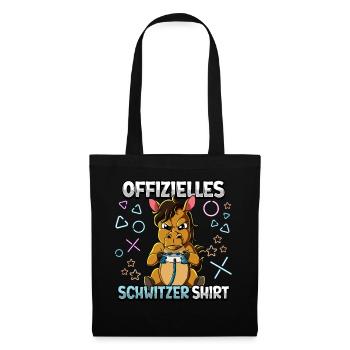 Offizielles Schwitzer Zocken Gamer Ego Shooter - Stoffbeutel - Schwarz - Vorne