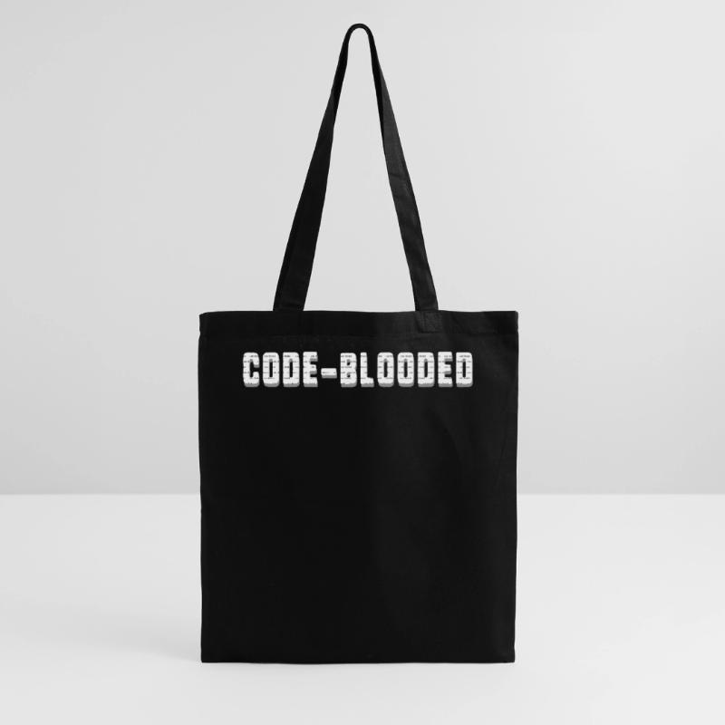 Programmer Shirt, Code Blooded Tee, Funny Coding Tote Bag