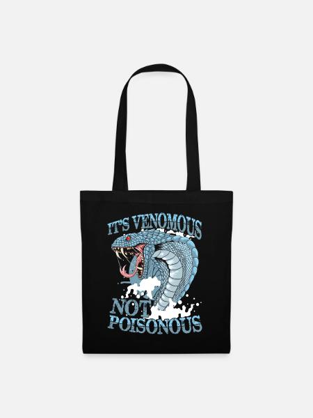 It's Venomous Not Poisonous - Stoffbeutel - Schwarz