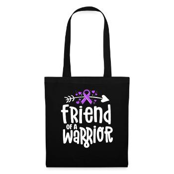 Friend Of A Warrior Purple Awareness Ribbon - Tote Bag - black - Front