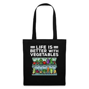 Medicine to Happiness Daily Dose of Vegetables - Tote Bag - black - Front