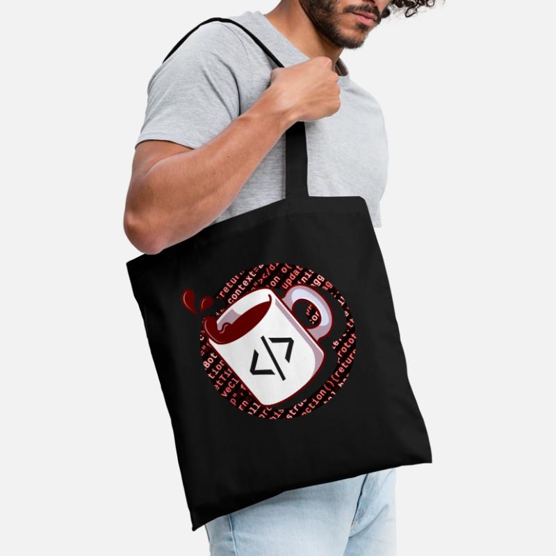 Chemise Programmeur, Code JavaScript Amateur de café Sac en tissu