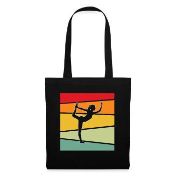 Yoga Retro - Stoffbeutel - Schwarz - Vorne