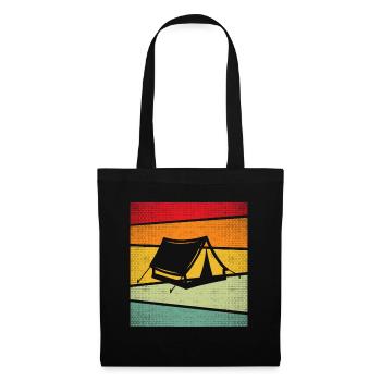 Camping Rétro - Sac en tissu - noir - Devant