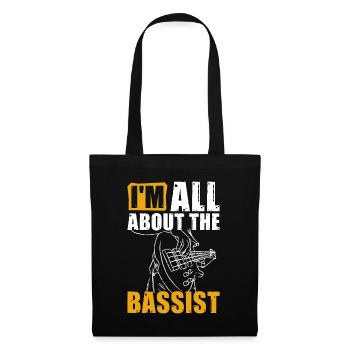 Basse Guitare Je suis tout au sujet Guitariste Bassiste - Sac en tissu - noir - Devant