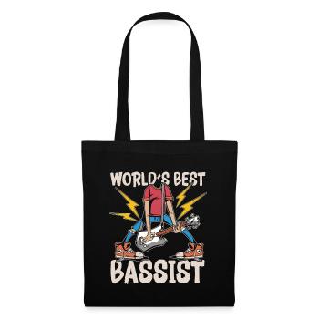 Bass Guitar World's Best Bassists Guitar Player - Stoffbeutel - Schwarz - Vorne