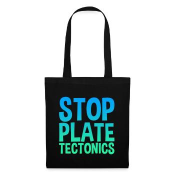 Tectonique des plaques d’arrêt - Sac en tissu - noir - Devant
