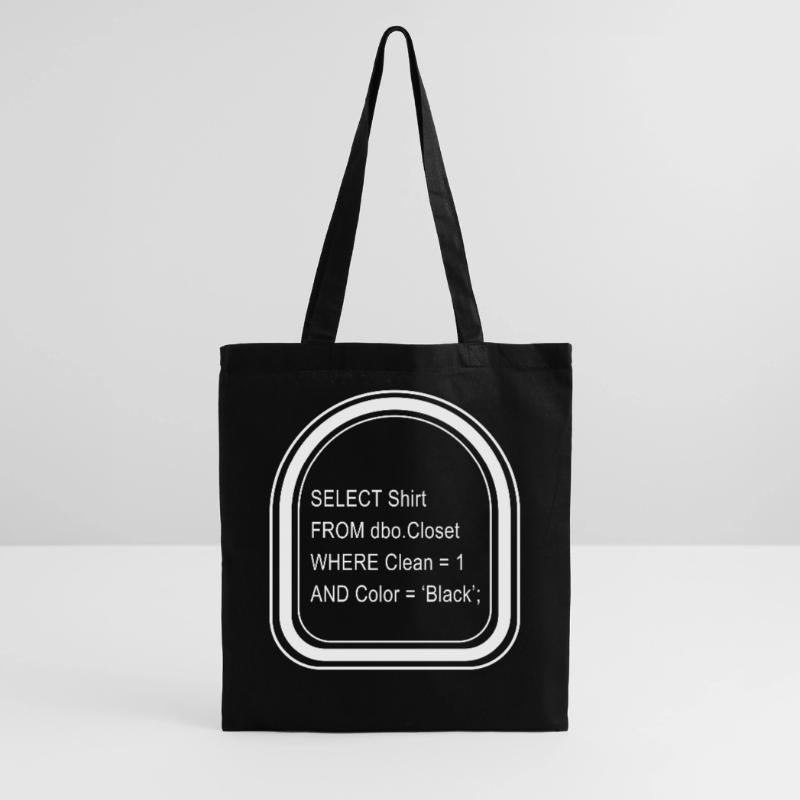 Chemise de programmeur, tee de langage de requête structuré, Sac en tissu