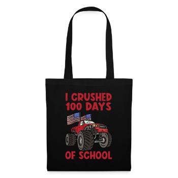100 Days Of Kindergarten Monster Truck - Stoffbeutel - Schwarz - Vorne