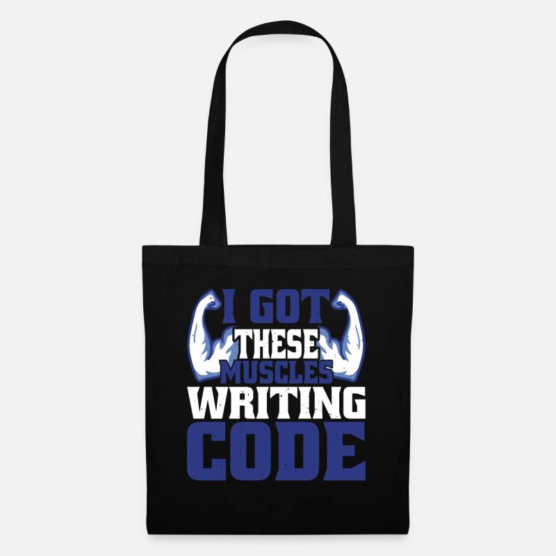 I Got These Muscles Writing Code 4 - Stoffbeutel - Schwarz