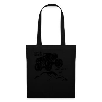 Monstertruck Auto Crush Ich Liebe Monster Truck - Stoffbeutel - Schwarz - Vorne