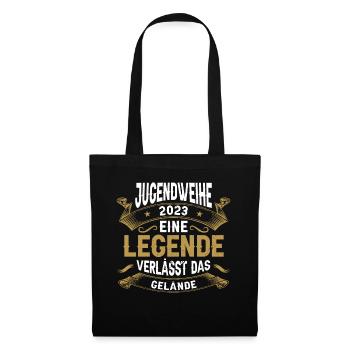 Jugendweihe 2023 Mädchen Junge - Stoffbeutel - Schwarz - Vorne