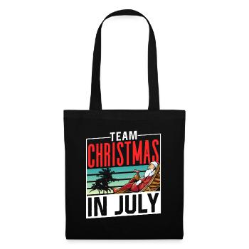 Team Weihnachten Im Juli Santa Christmas In July - Stoffbeutel - Schwarz - Vorne