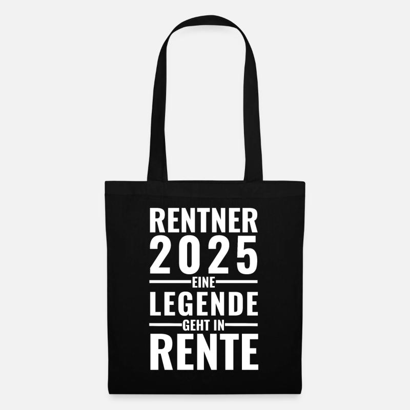 Rentner 2025 - Eine Legende geht in Rente - - Stoffbeutel - Schwarz