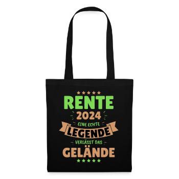 RENTE 2024 - EINE LEGENDE VERLÄSST DAS GELÄNDE! - Stoffbeutel - Schwarz - Vorne