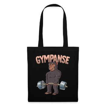 Gympanse Bodybuilding Fitness Gym - Stoffbeutel - Schwarz - Vorne