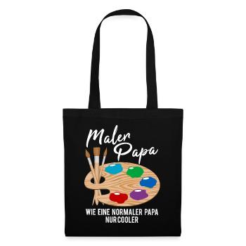 Maler Papa Malerei Kunst Künstler Spruch Geschenk - Stoffbeutel - Schwarz - Vorne