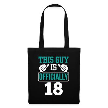 Ce gars a officiellement 18 ans, dix-huit ans - Sac en tissu - noir - Devant