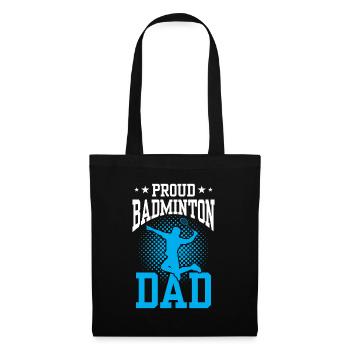 Proud Badminton Dad Lover Badminton Player - Tote Bag - black - Front
