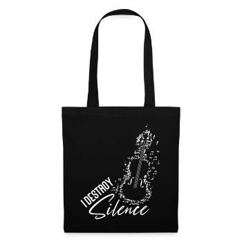 Violoniste de violon I Destroy Silence - Sac en tissu - noir - Devant