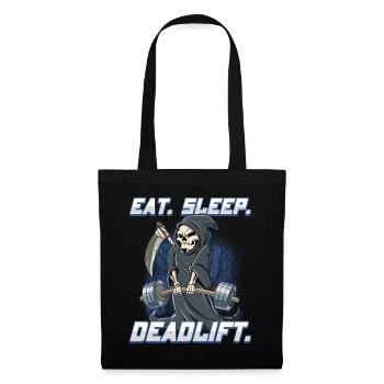 Sensenmann Bodybuilding Fitness Gym Deadlift - Stoffbeutel - Schwarz - Vorne