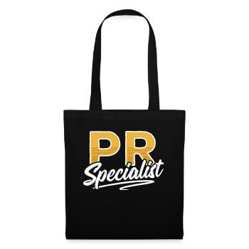 PR Spezialist Beruf Public Relations Job - Stoffbeutel - Schwarz - Vorne