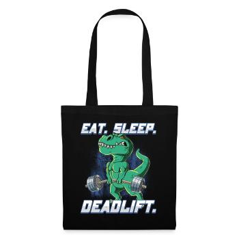 T-Rex Bodybuilding Fitness Gym Deadlift - Stoffbeutel - Schwarz - Vorne