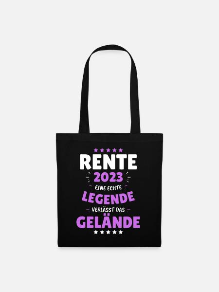 RENTE 2023 EINE LEGENDE VERLÄSST DAS GELÄNDE! Das - Stoffbeutel - Schwarz