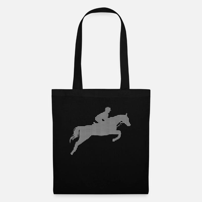 Pferde reiten - Stoffbeutel - Schwarz