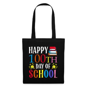 Happy 100th Day Of School Homework Books - Tote Bag - black - Front