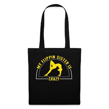 Gymnastikhemd, My Flippin Sister is Crazy Tee, - Stoffbeutel - Schwarz - Vorne