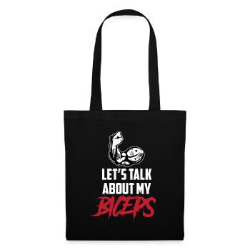 Parlons de mes biceps, de mes biceps, de mes boucles, de mes muscles - Sac en tissu - noir - Devant
