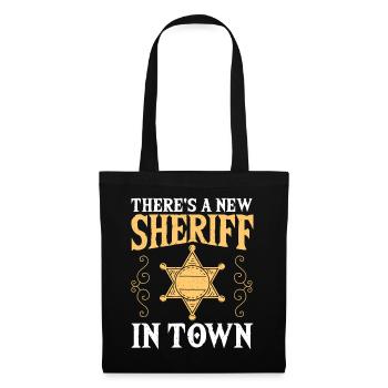 Il y a un nouveau shérif en ville Shérif adjoint - Sac en tissu - noir - Devant