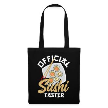 Official Sushi Taster Sushi Rice Fish Sashimi - Stoffbeutel - Schwarz - Vorne