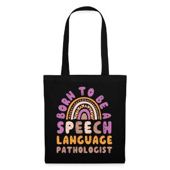 Speech Therapist Therapy Assistant - Stoffbeutel - Schwarz - Vorne