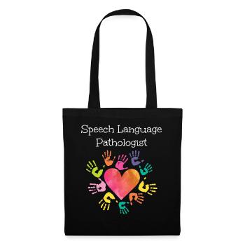 Speech Therapist Therapy Assistant - Stoffbeutel - Schwarz - Vorne