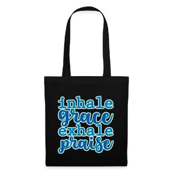 Inspirez la grâce expirez Louange 2 - Sac en tissu - noir - Devant